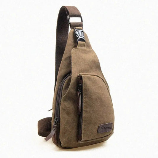 Casual Men Chest Pack Canvas Crossbody Bags for Men Shoulder Handbag - Velouré